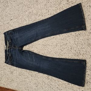 Aeropostale Hailey Flare Jeans; Dark Blue